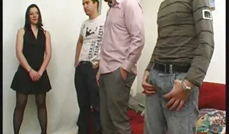 Girl short chinese dildo hair is not official sister with two men on the couch