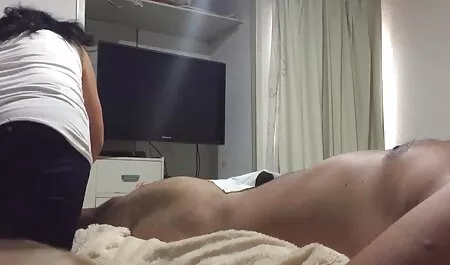 Cuckold loves to watch asian blowjob pov fat wife and his lover have sex in the bedroom